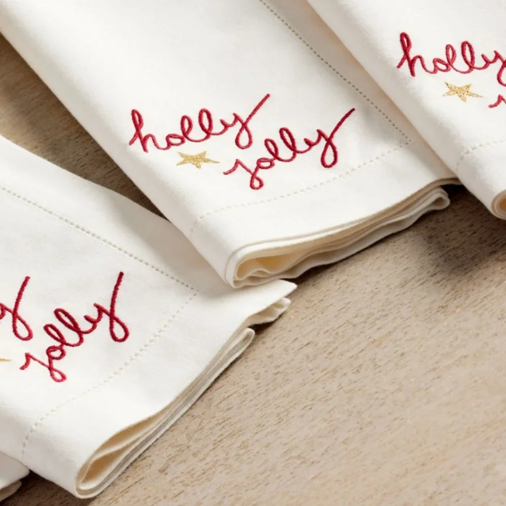 Pottery Barn Holly Jolly Napkins